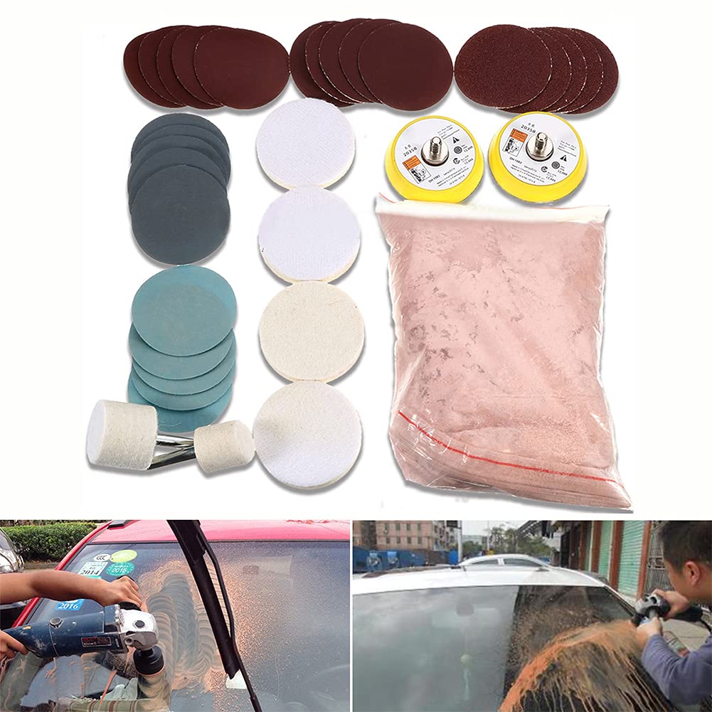 Tookie kit 2in wool felt polishing pad for scratch correction