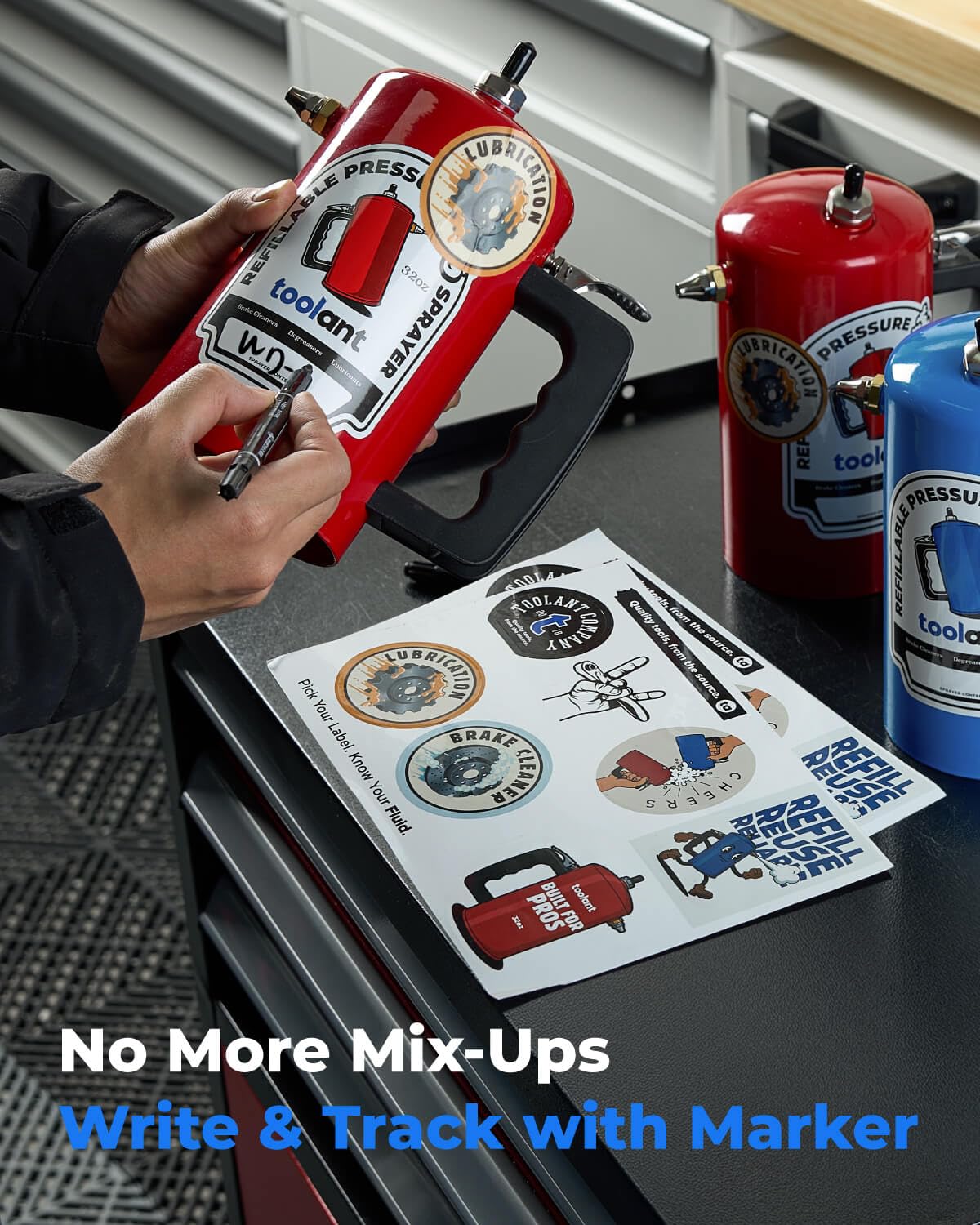 Toolant folding funnel simplifies refills with minimal splashing.
