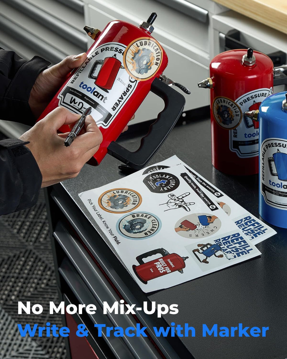 Toolant folding funnel simplifies refills with minimal splashing.