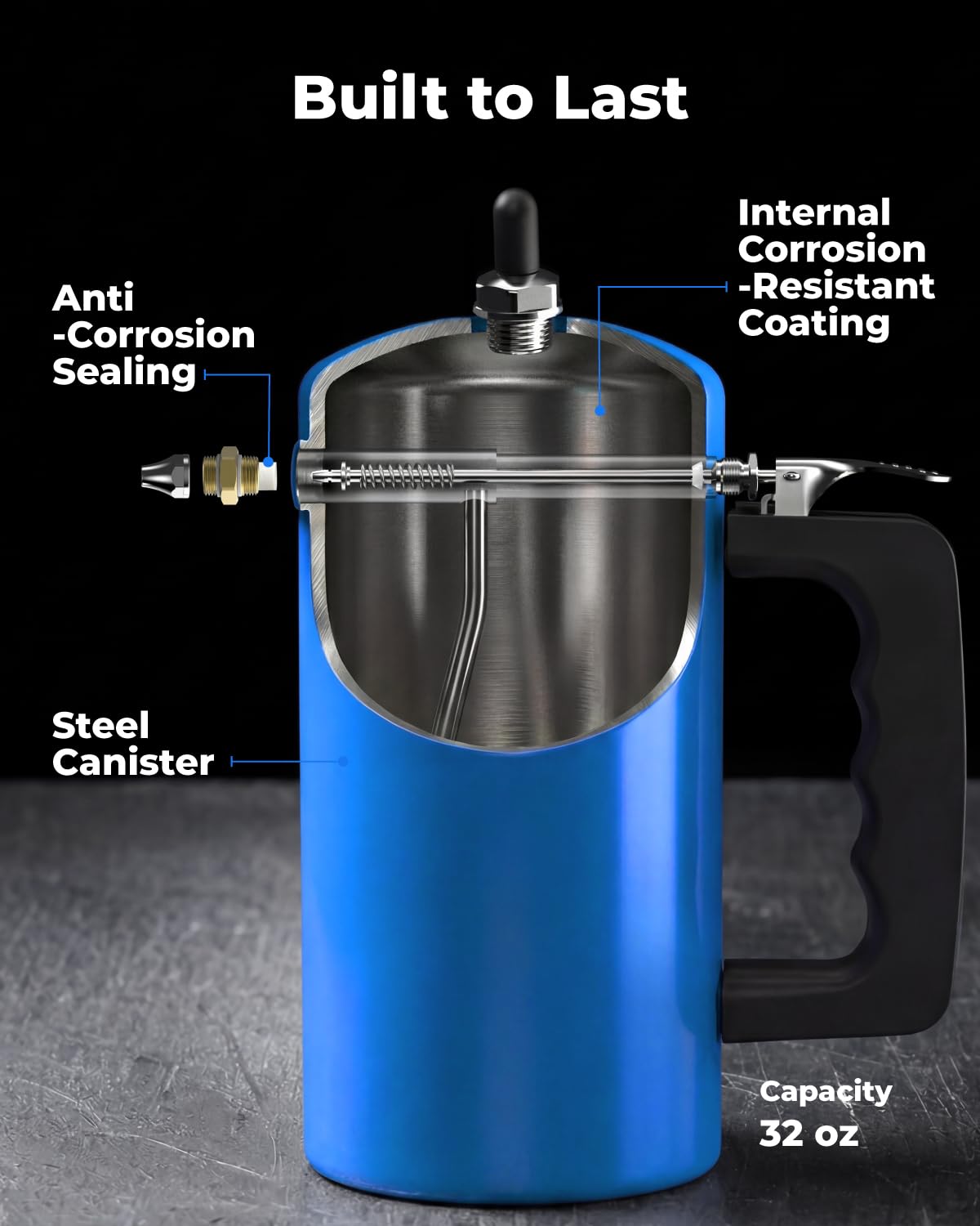 Toolant precision needle valve reduces leaks for steadier spray during use.