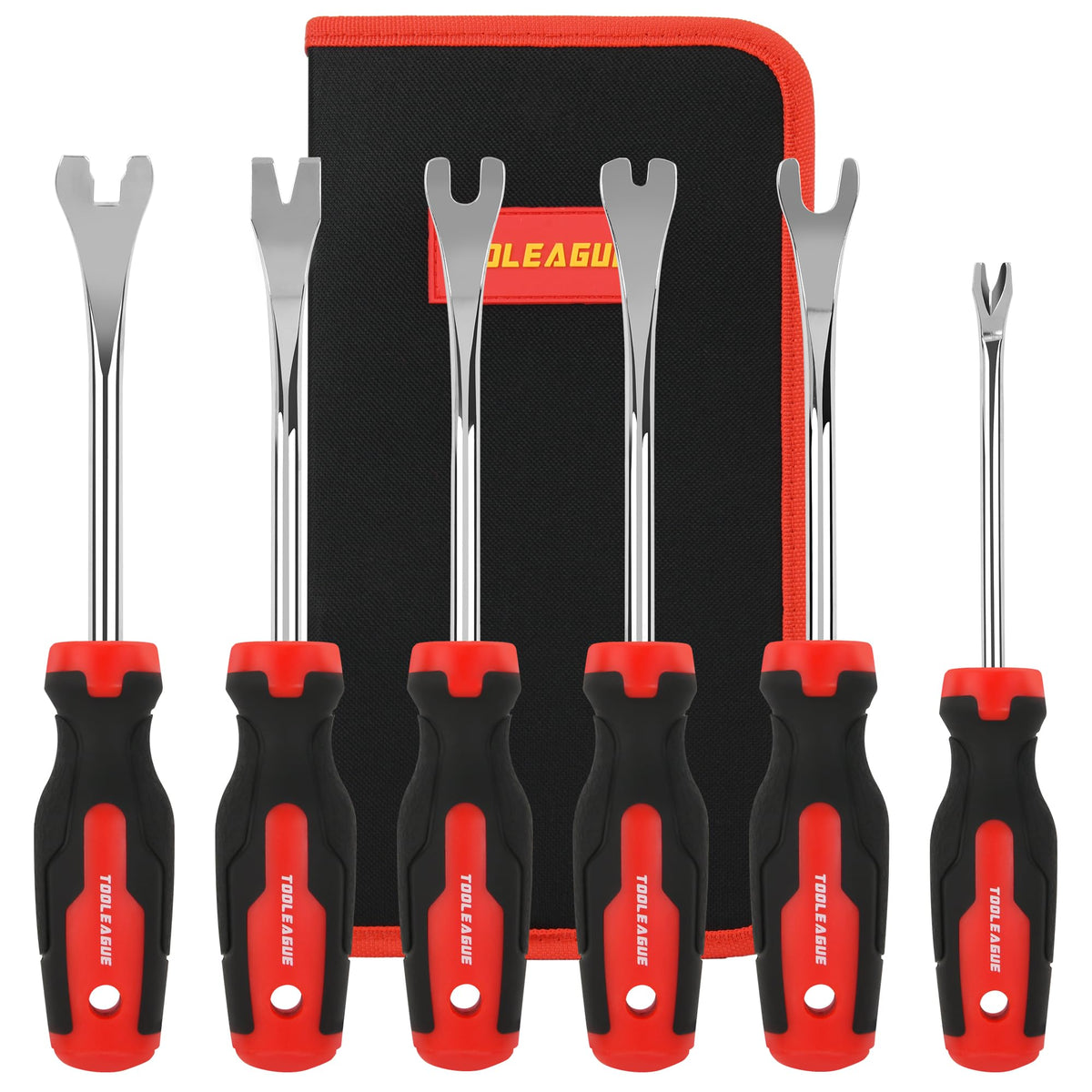 TOOLEAGUE 6Pcs auto trim tools with pivoting tips for safe interior removal