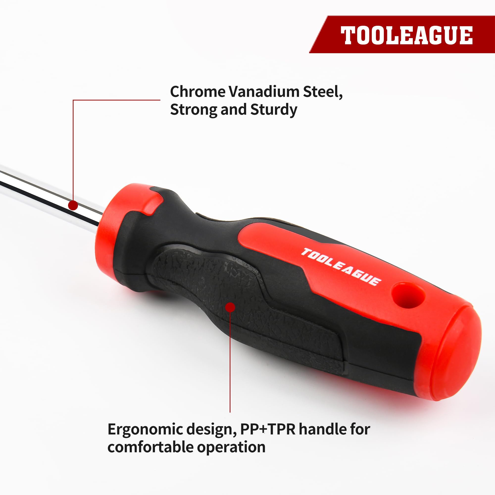 TOOLEAGUE chrome-vanadium-shaft tools offer corrosion resistance and sharpness for long-term use