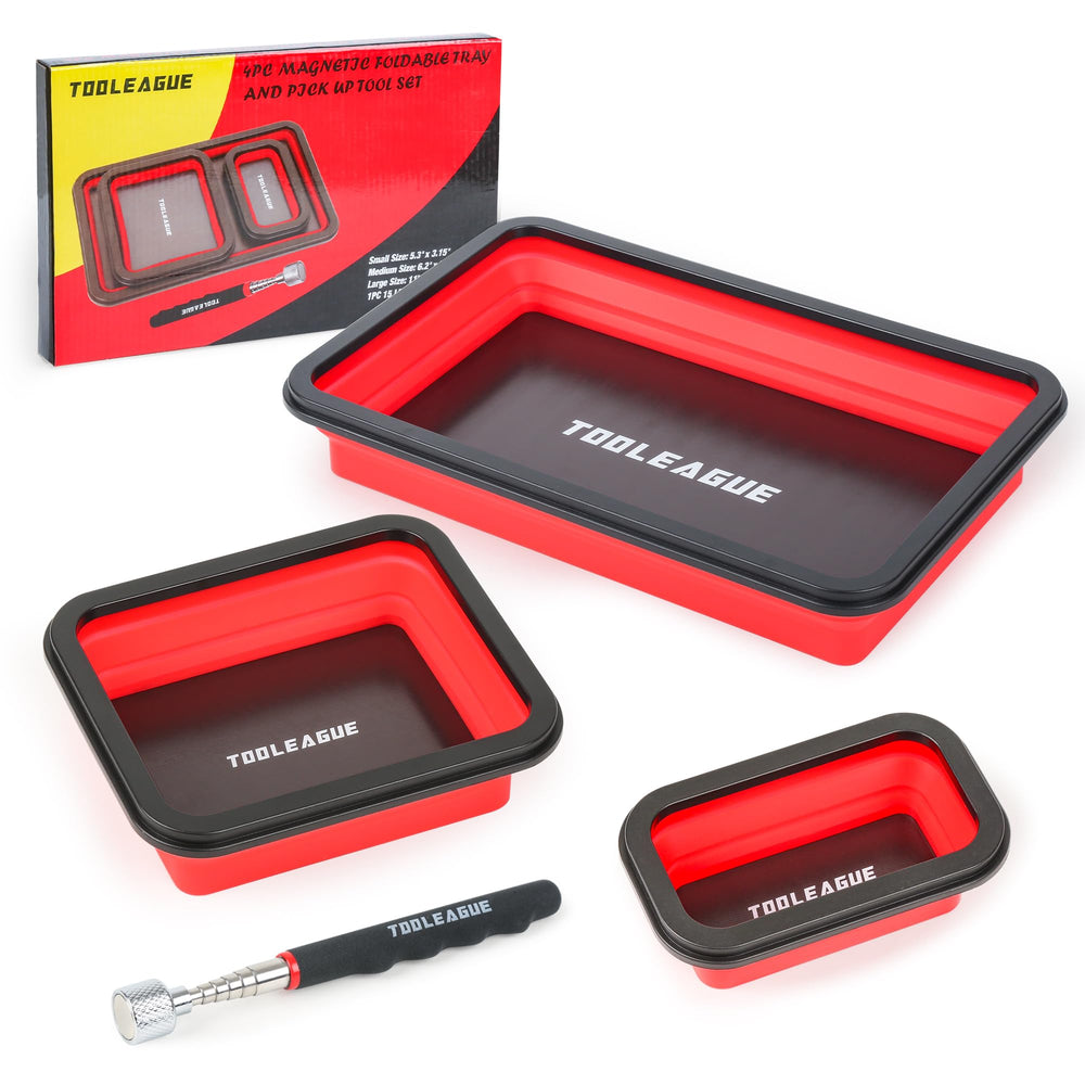 TOOLEAGUE collapsible magnetic trays, small size for tiny fasteners.
