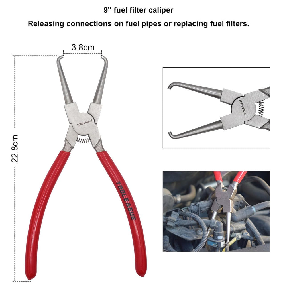 TOOLEAGUE flat hose clamp plier traps and swivels for versatile access