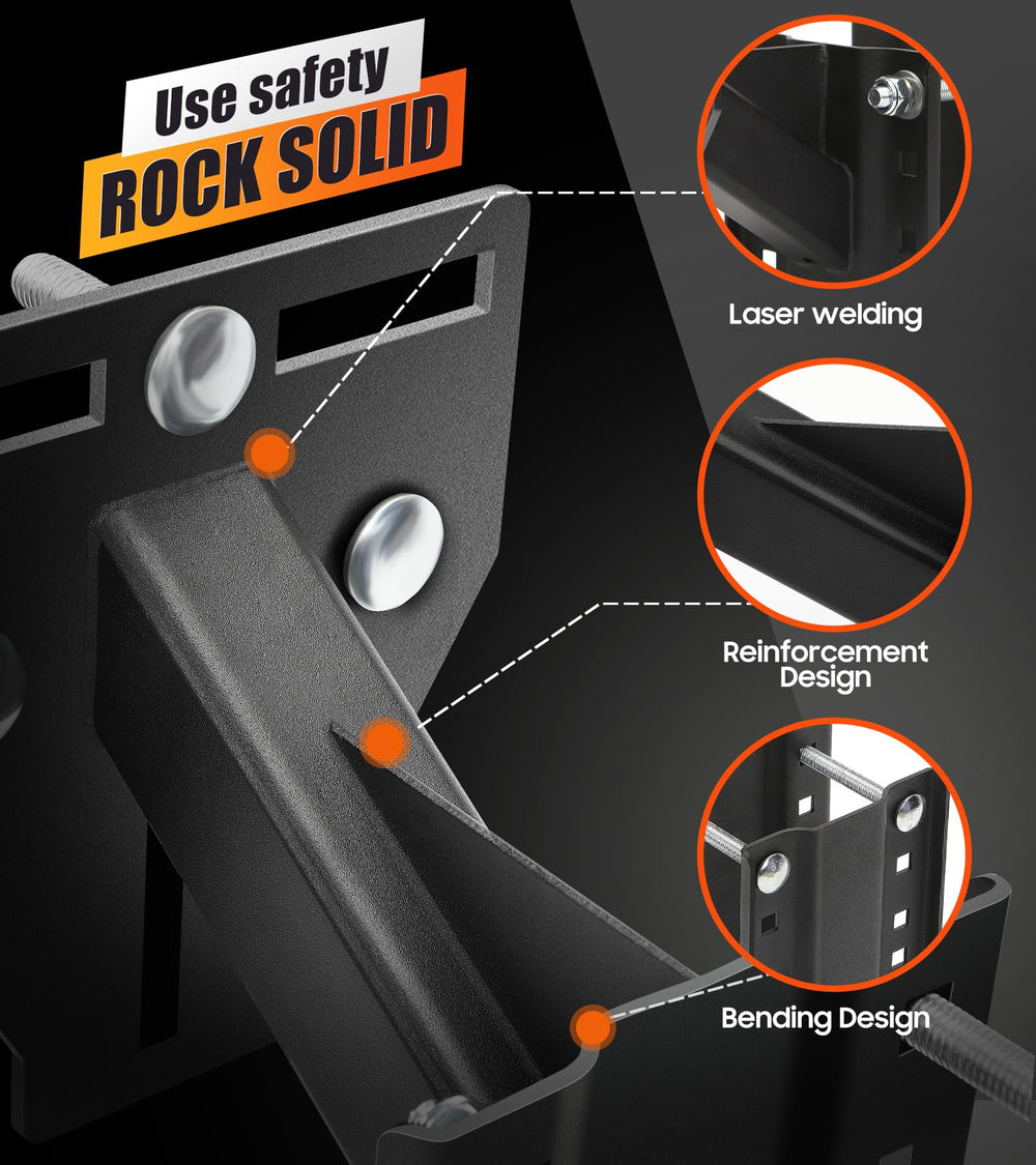 Toolhoper spare tire mount with multi-layer bending design.