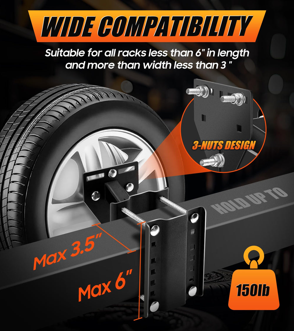 Toolhoper high-capacity mount supports up to 150 pounds.