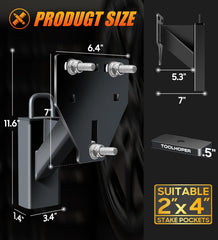 toolhoper stake pocket spare tire mount quick-install design for easy on-site mounting