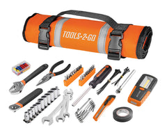 Tools-2-Go Tool 83-Piece Set with Roll-Up Pouch for roadside repairs