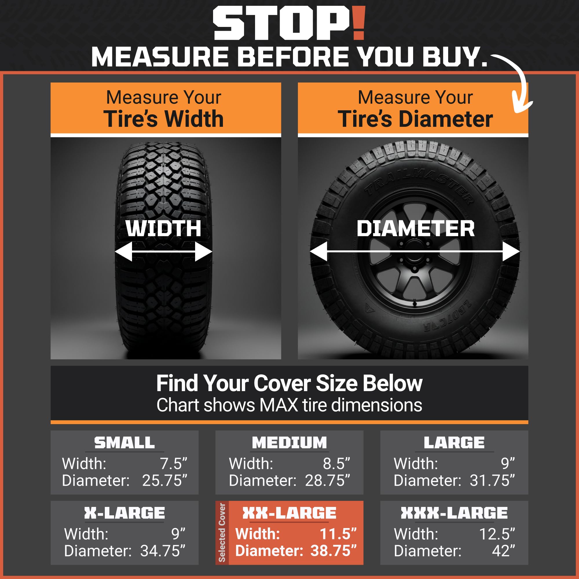 TOOLTROOPERS TIRESHIELD PRO included storage bag keeps covers organized.