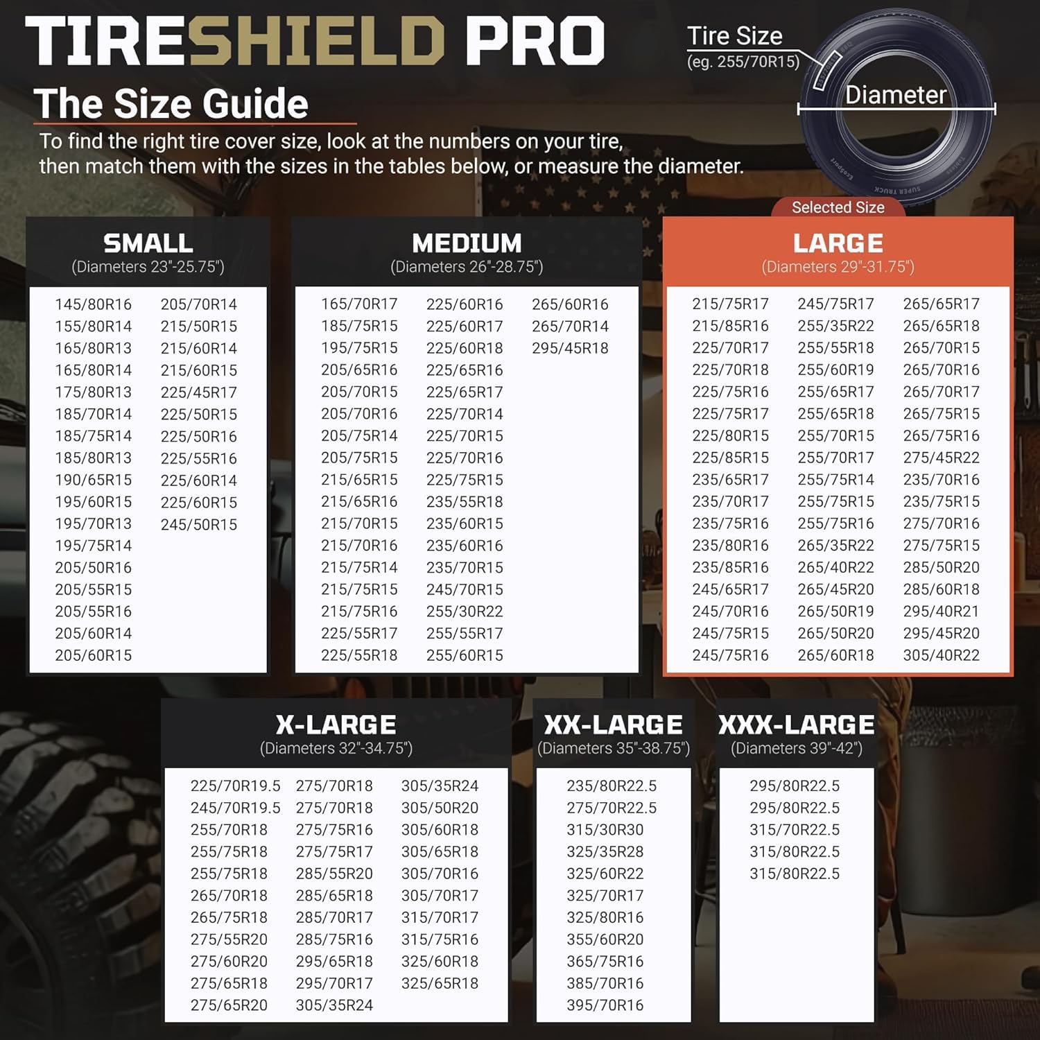 TOOLTROOPERS TIRESHIELD PRO universal-fit design for many tires