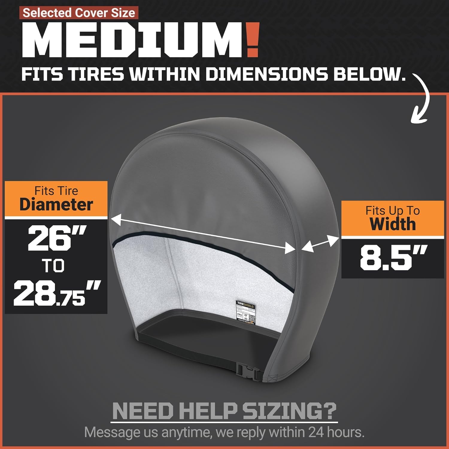 TOOLTROOPERS TIRESHIELD PRO cover stays in place during rain and wind on a trailer.