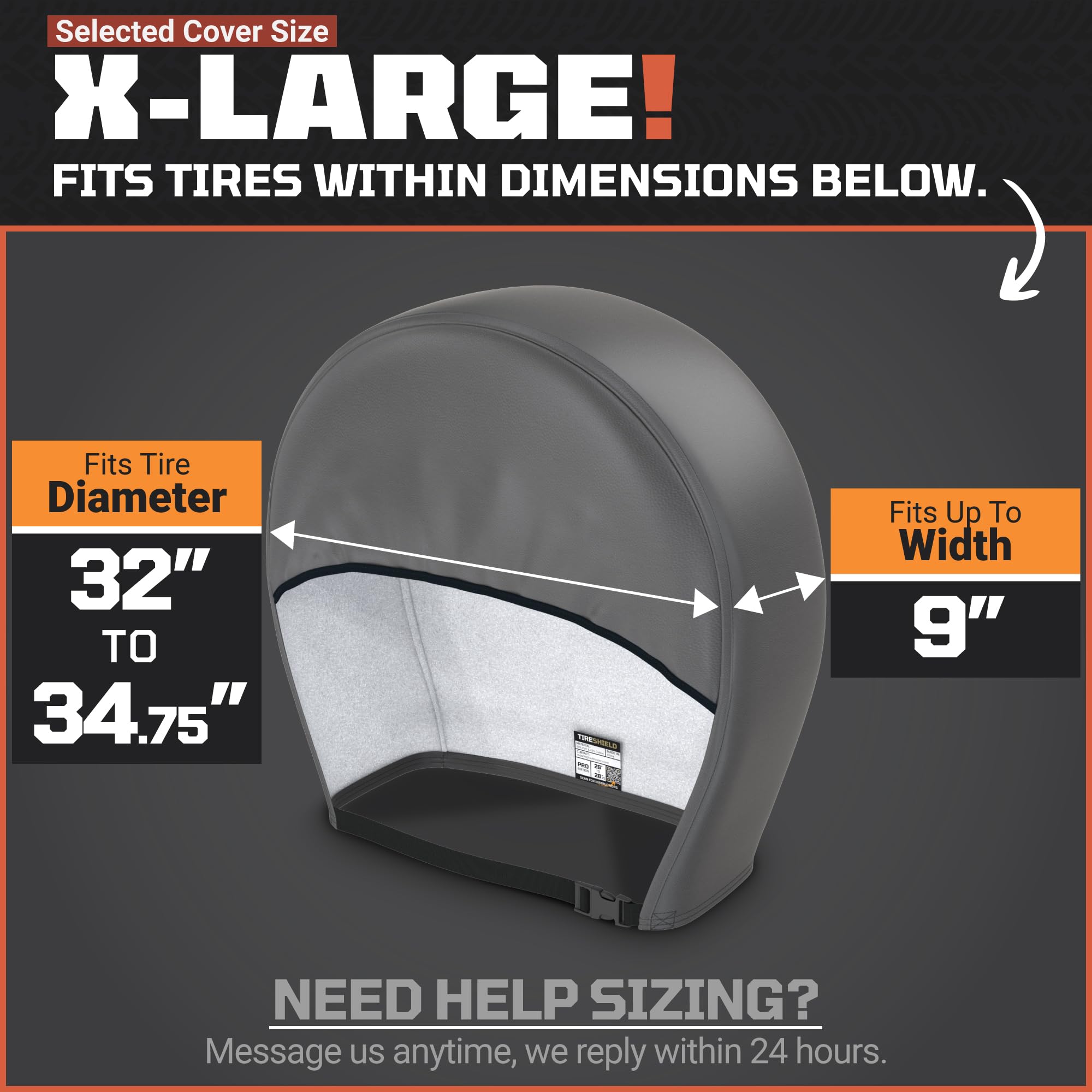 TOOLTROOPERS TIRESHIELD PRO on a truck tire provides year-round protection.