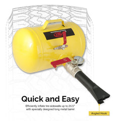 Tooluxe 30007L tank construction close-up highlights durable steel with powder coating for longevity.