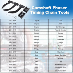 Toolwiz camshaft phaser locks securing phasers during timing adjustments