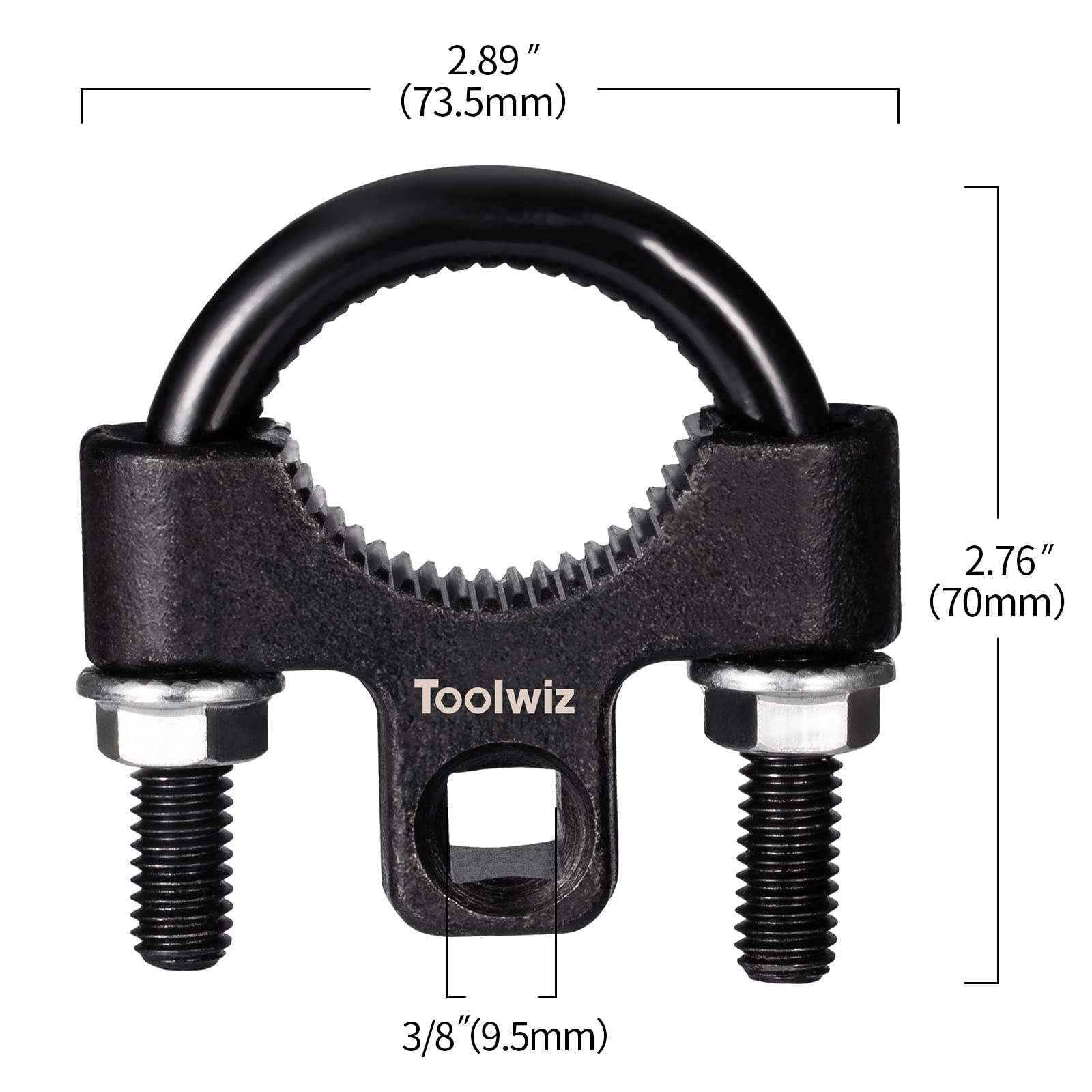 Toolwiz 1/2 inch square drive wrench engaging a tie rod