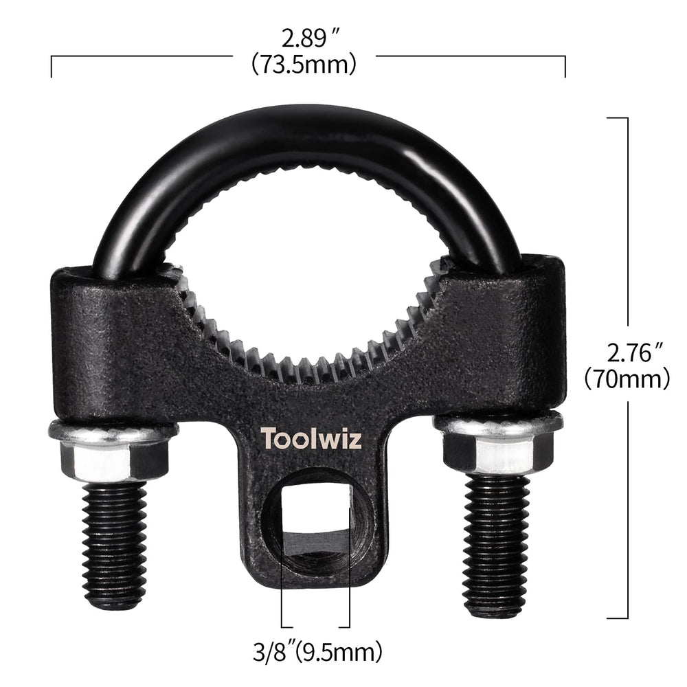 Toolwiz 1/2 inch square drive wrench engaging a tie rod