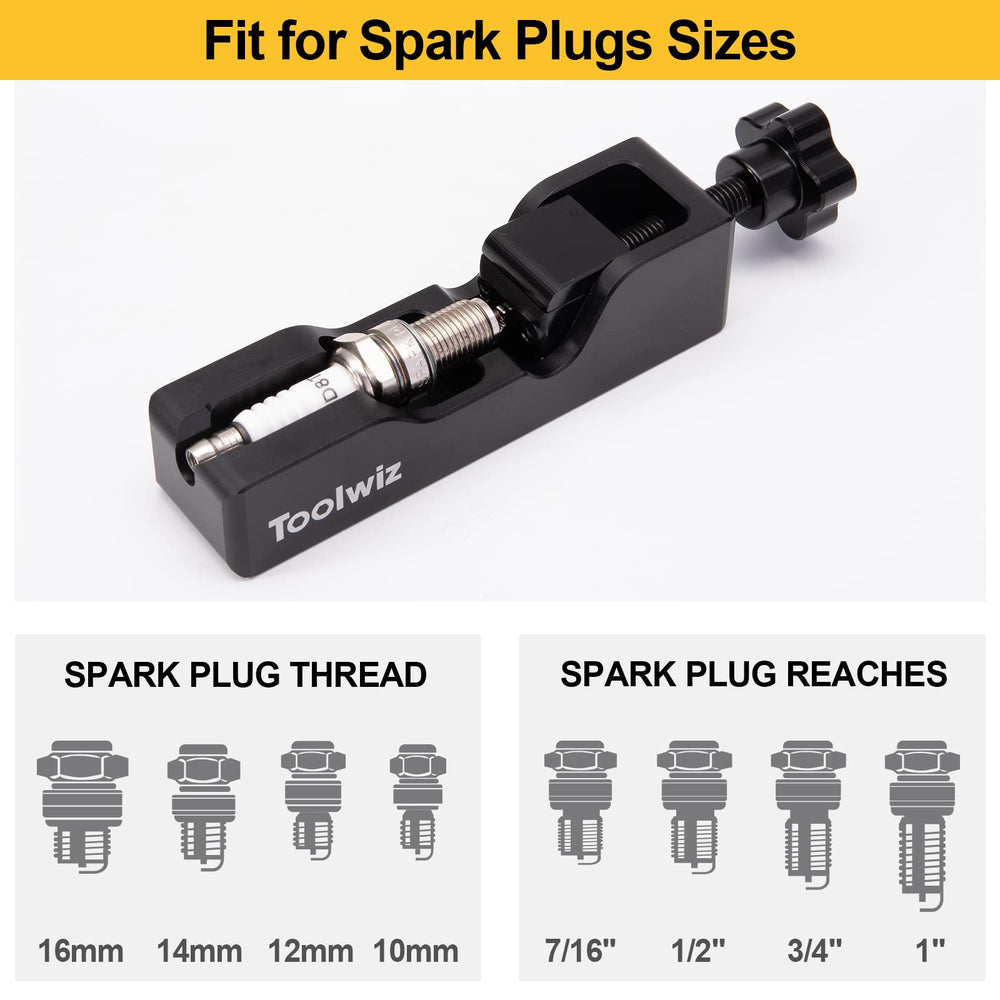 Toolwiz wide compatibility with 10-16mm spark plugs.