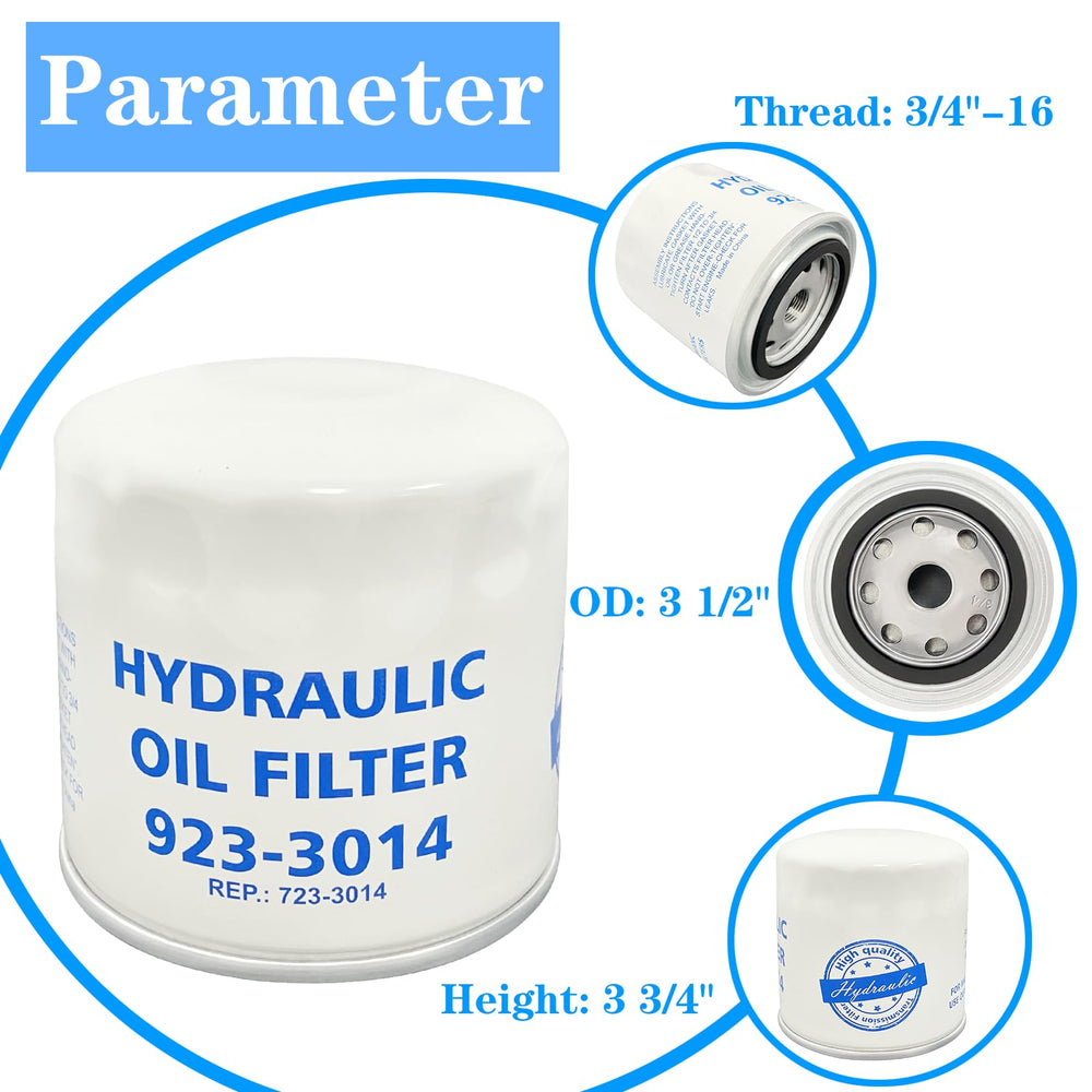 Toolyuan 923-3014 oil filter side view highlighting durable housing and seal.