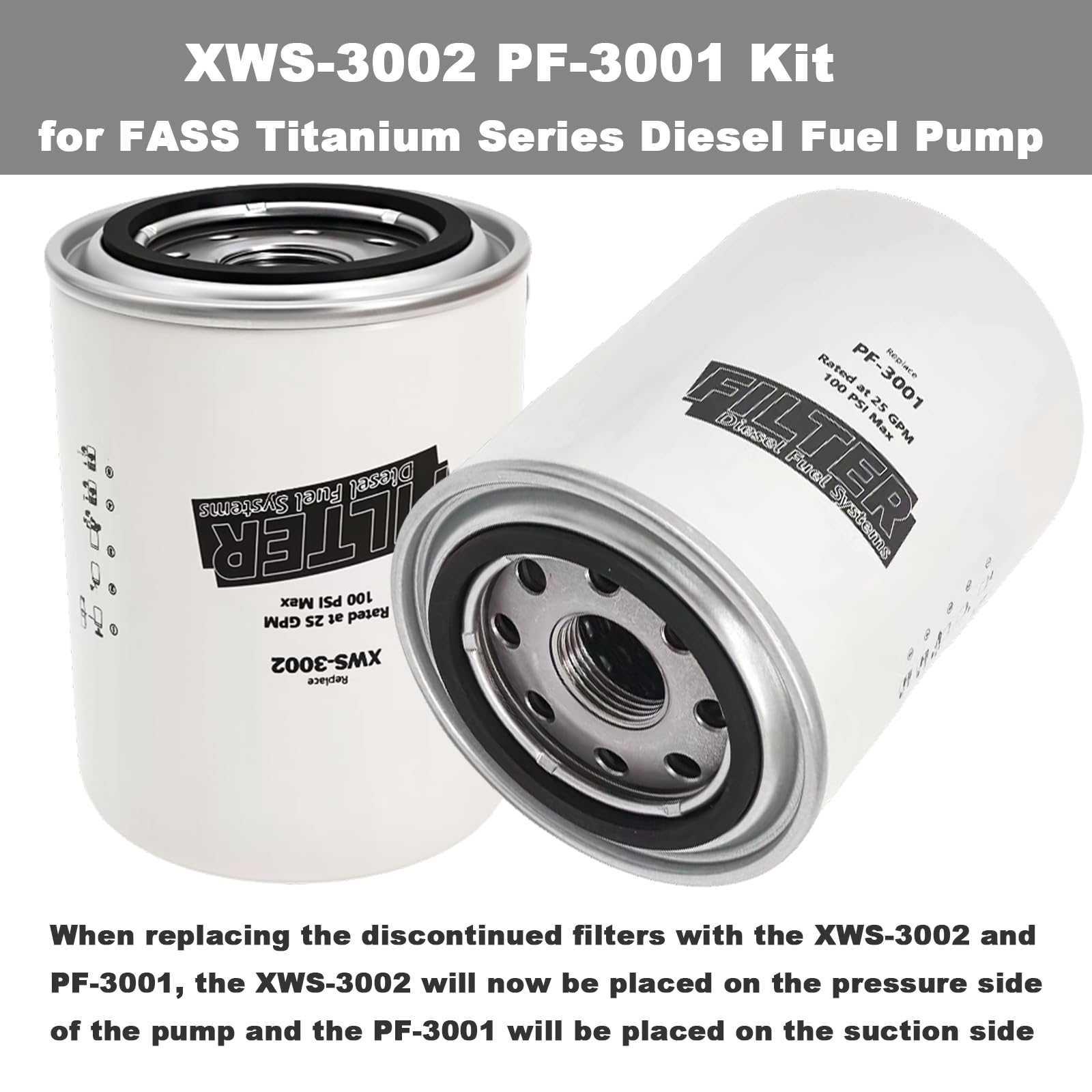 Toolyuan dual-pack filter kit showing PF-3001 and XWS-3002 components