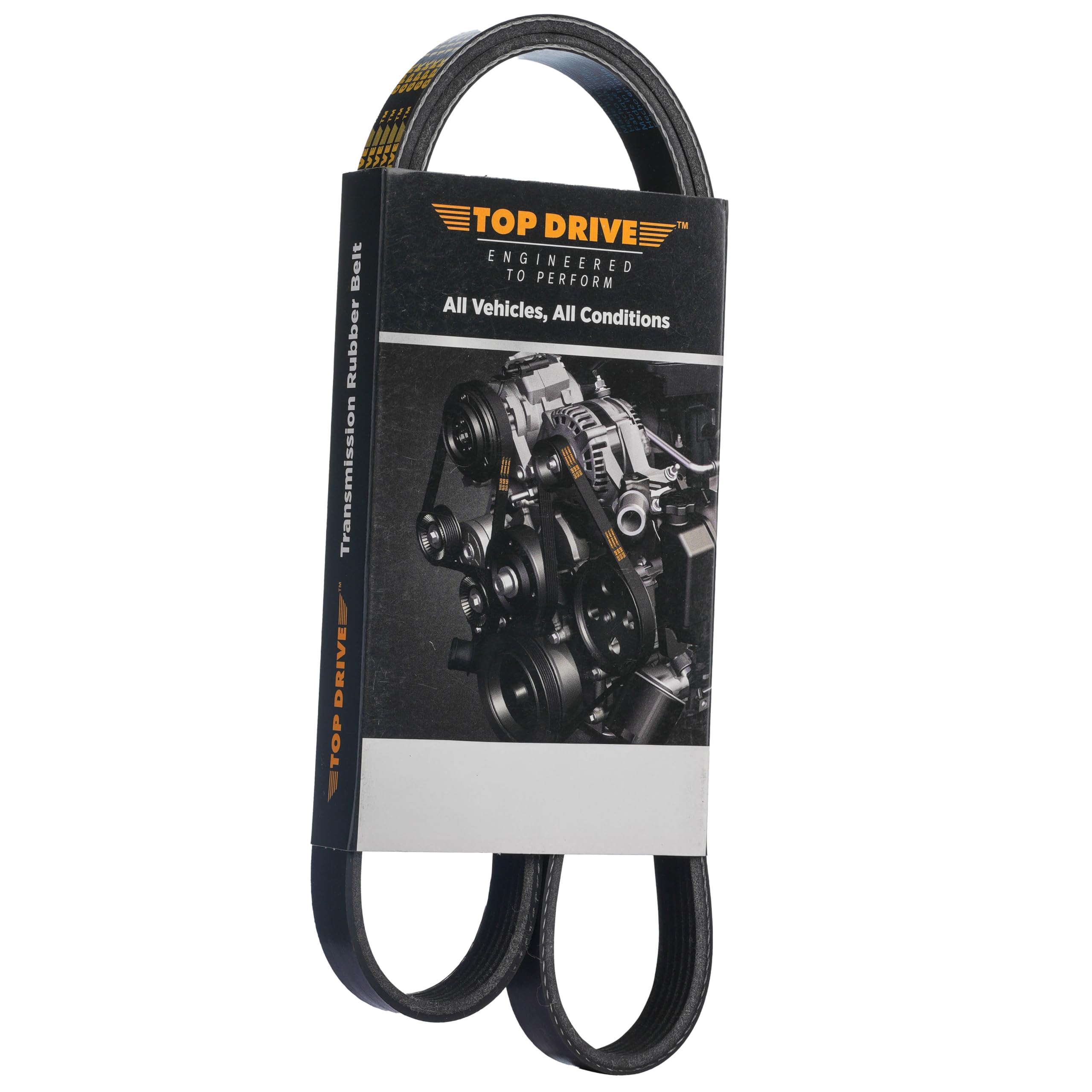 TOP DRIVE 6PK2240 front view shows durable EPDM belt for long engine life.