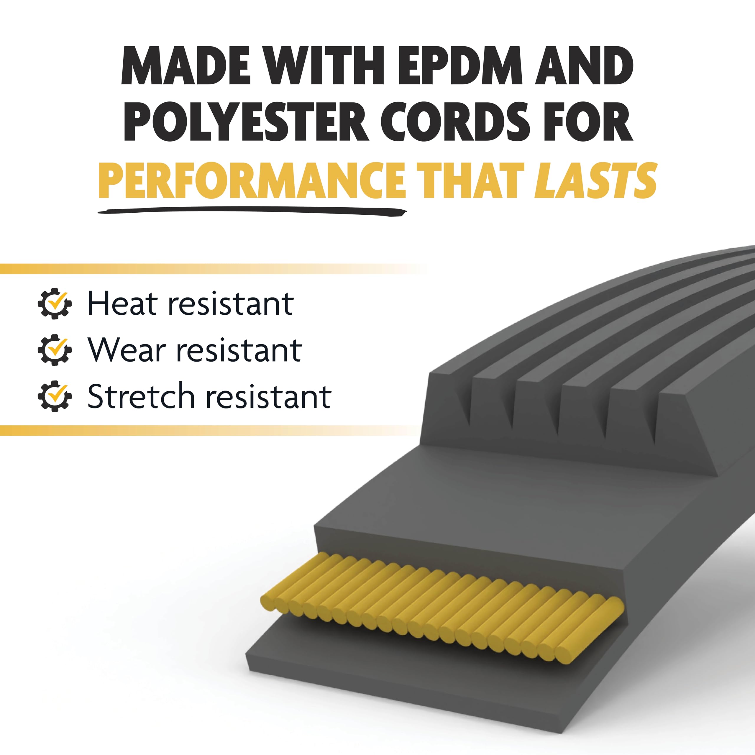 Top Drive EPDM belt heat resistance close-up demonstrates tough performance in extremes.