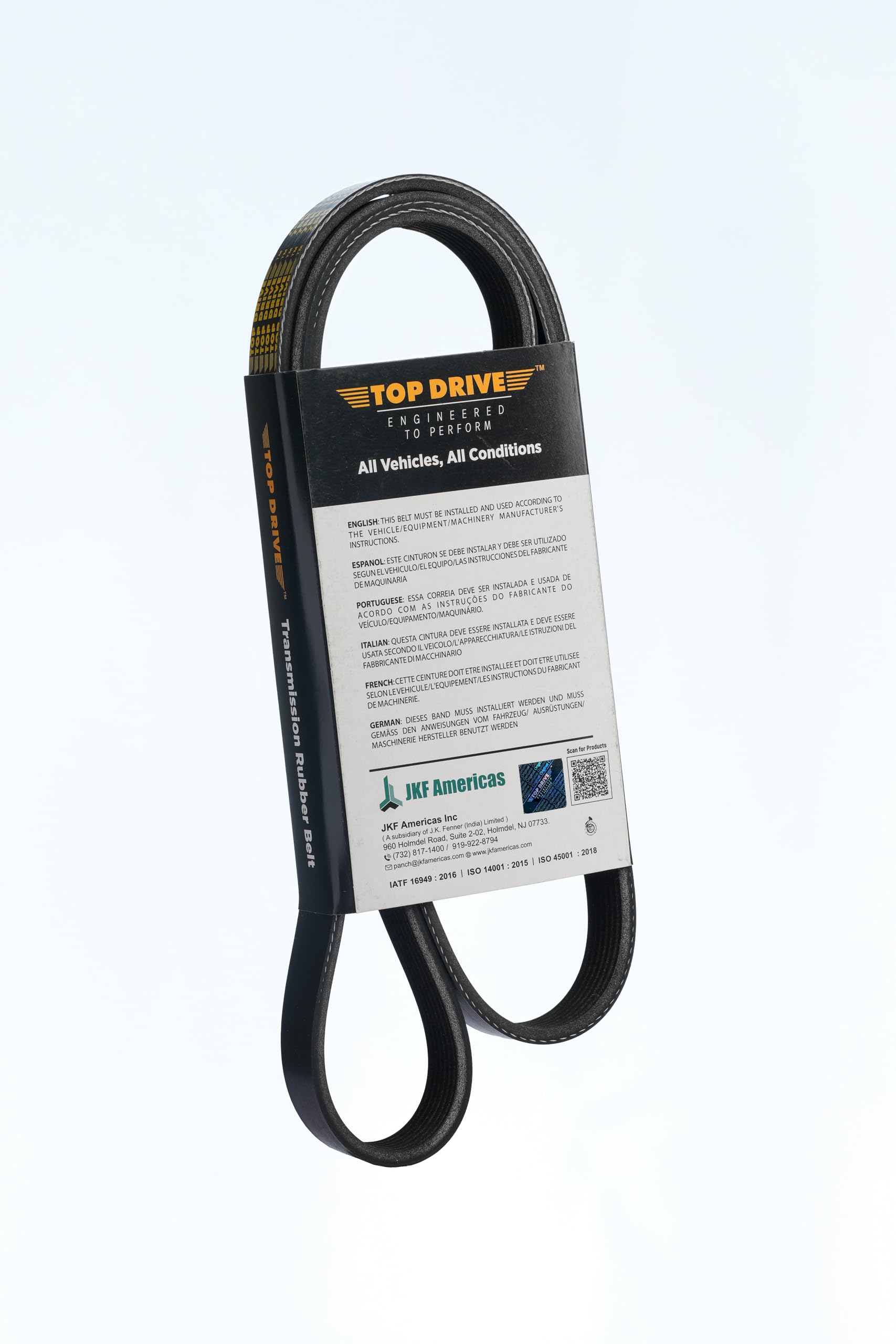 TOP DRIVE EPDM material closeup highlights robust composition for tough conditions.
