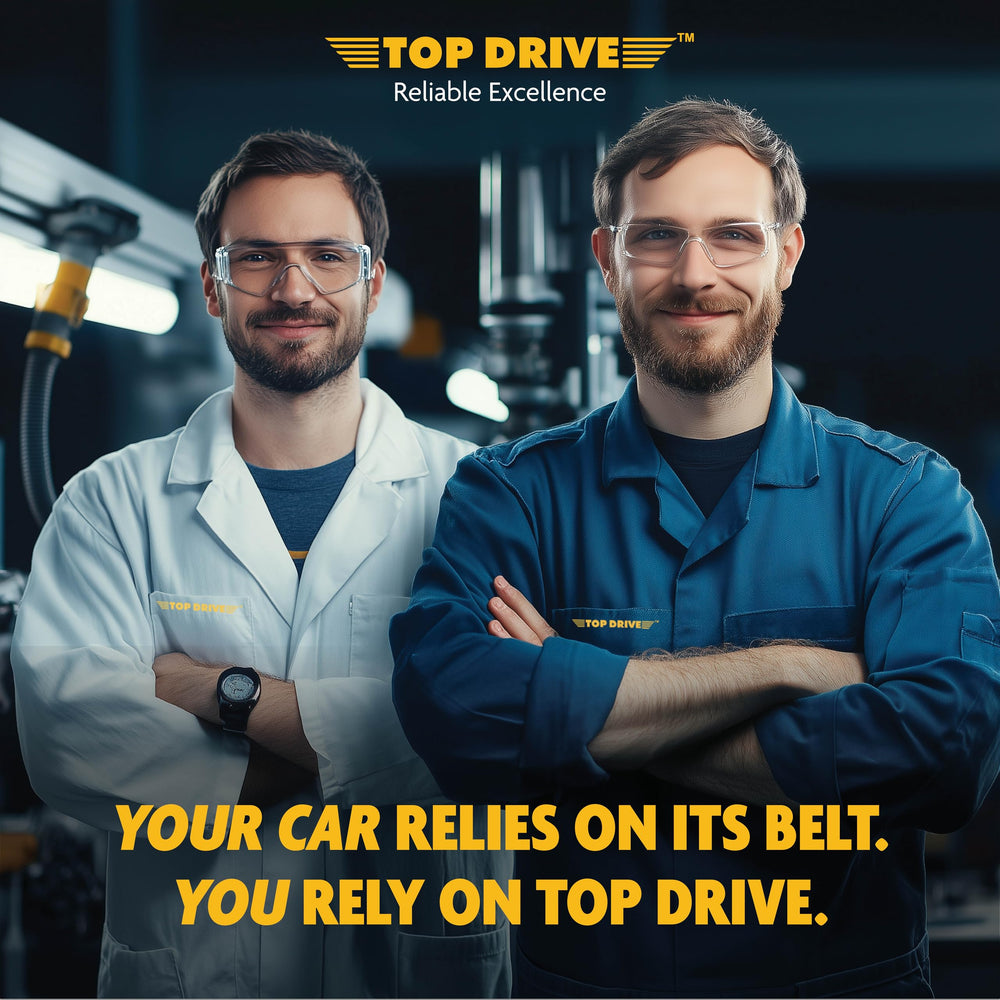 TOP DRIVE polyester cord cross-section emphasizes strength.