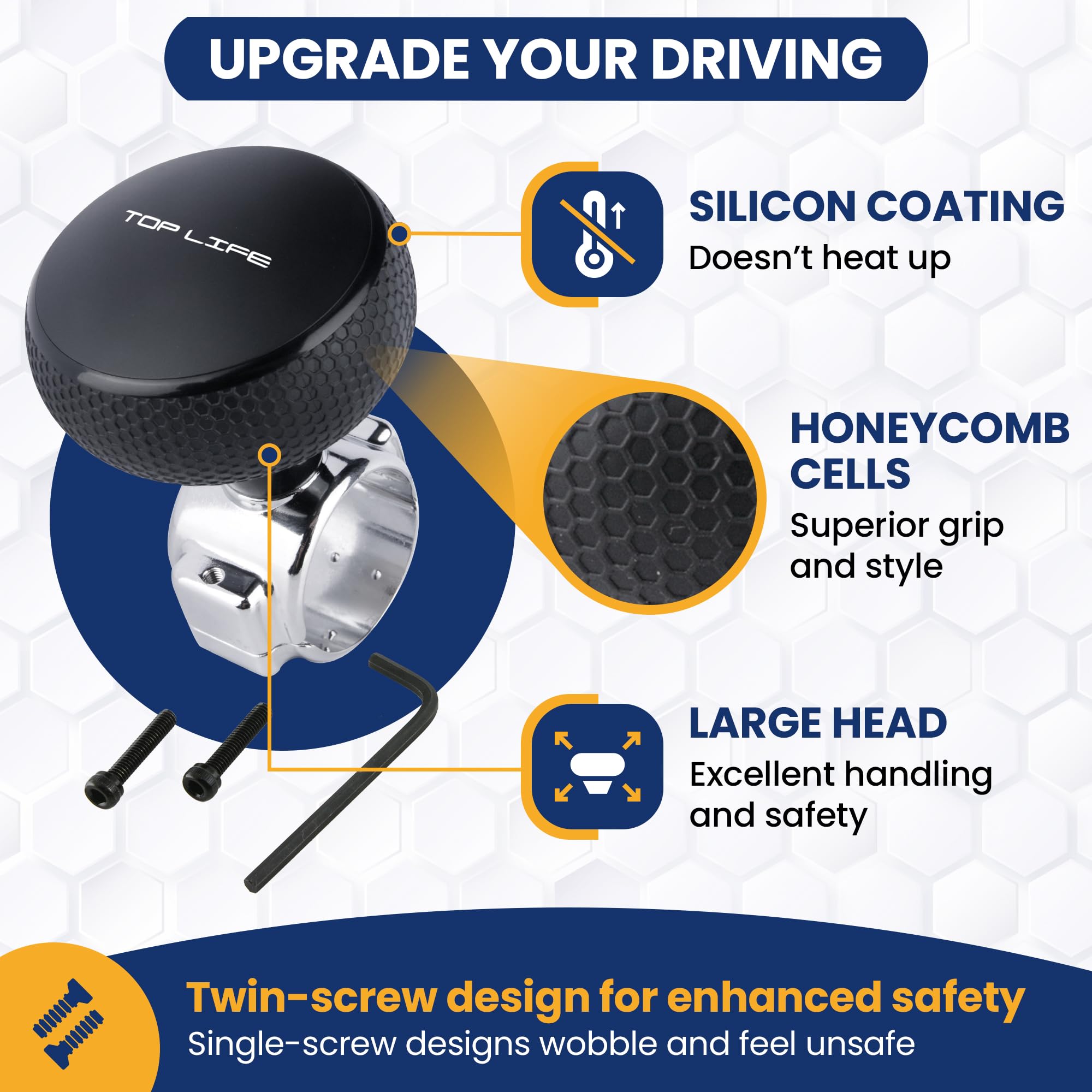 Top Life protective rubbers fit larger diameters for a snug driver fit.