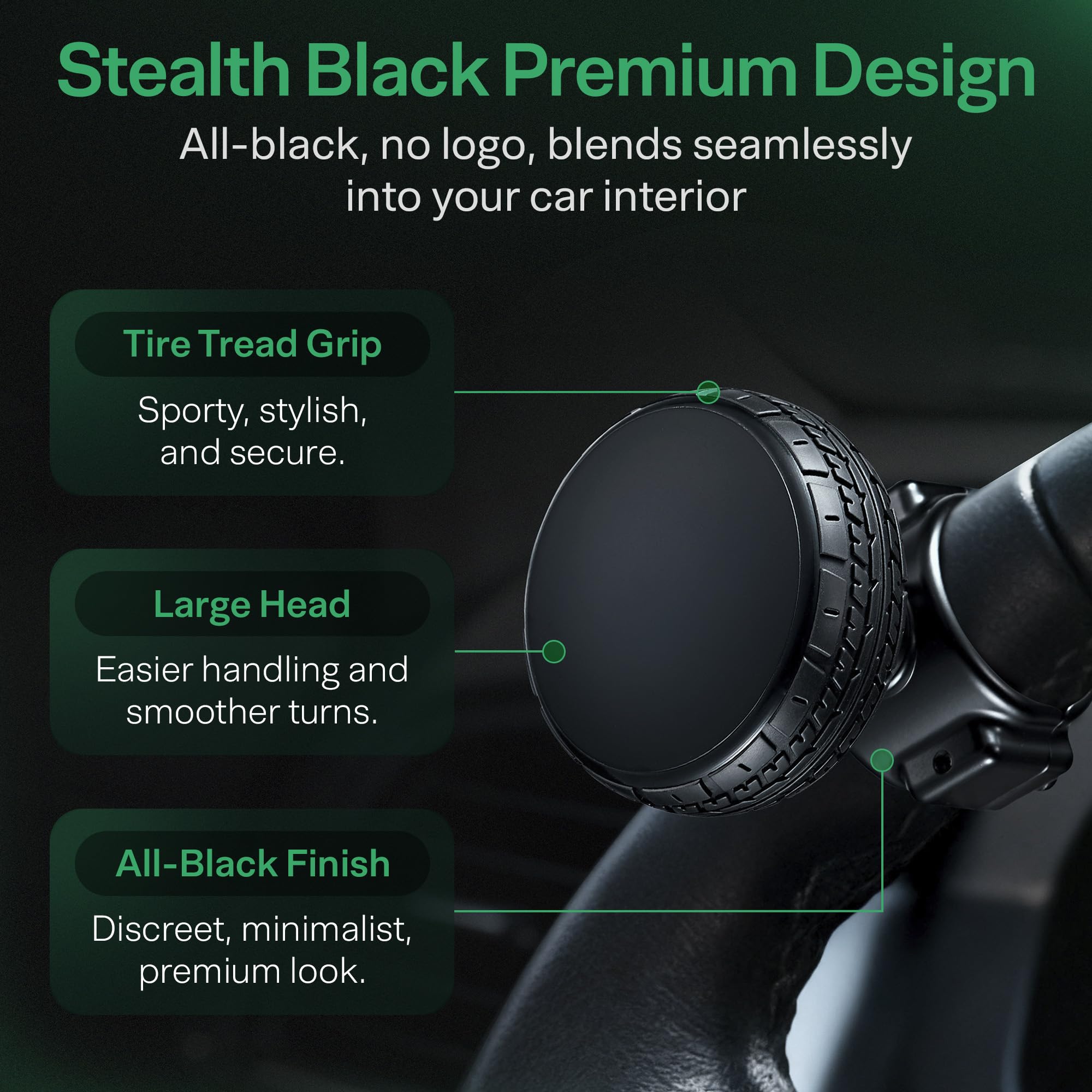 Top Life steering wheel knob comfort grip delivers smooth handling and grip