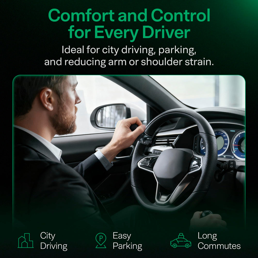 Top Life steering wheel knob quick installation with protective rubber for wheel care