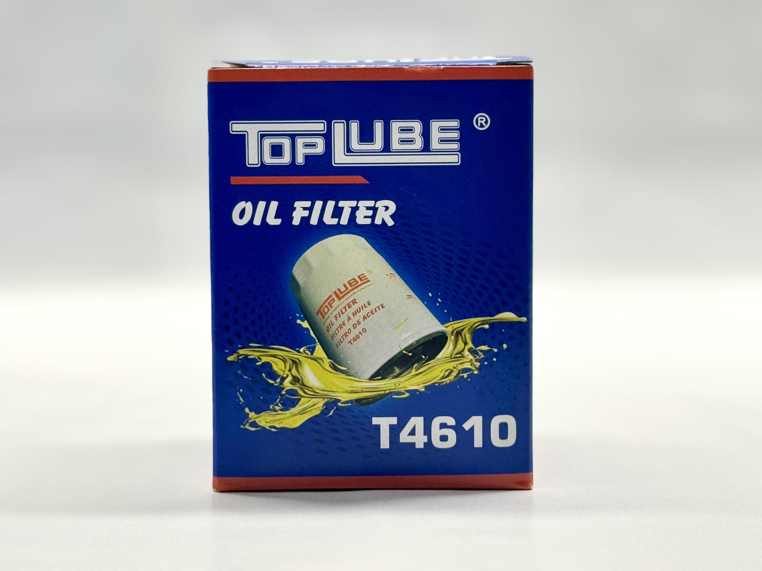 Top Lube T4610 oil filter with rubber gasket seals securely for leak prevention.