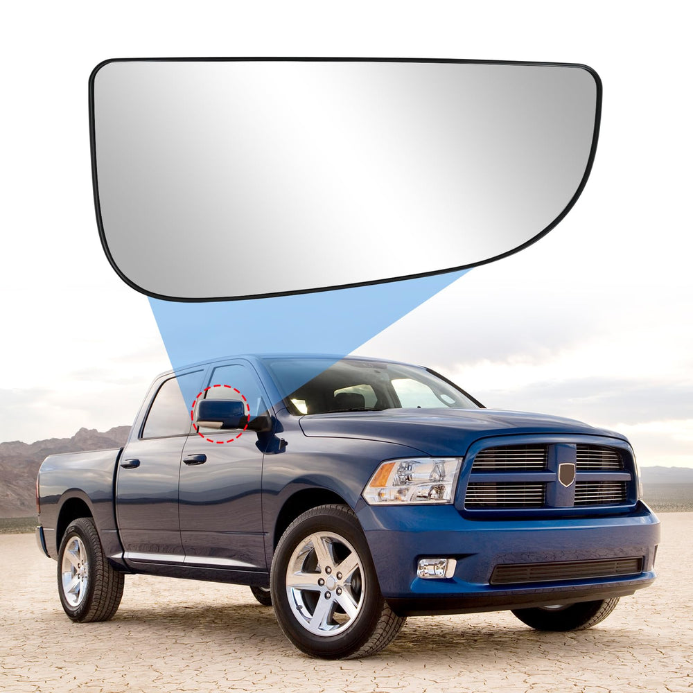 TOP-MAX right-side lower glass for Ram towing mirrors