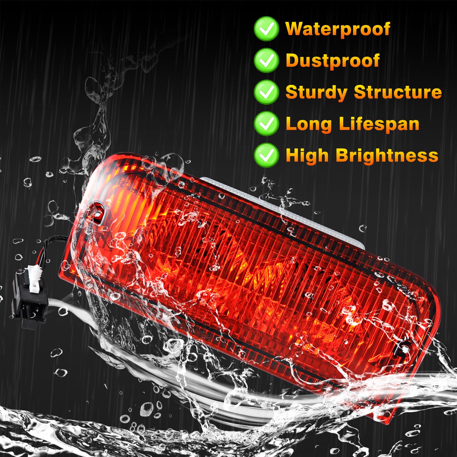 Top-Max rear lighting assembly pairs with Ford E-Series models.