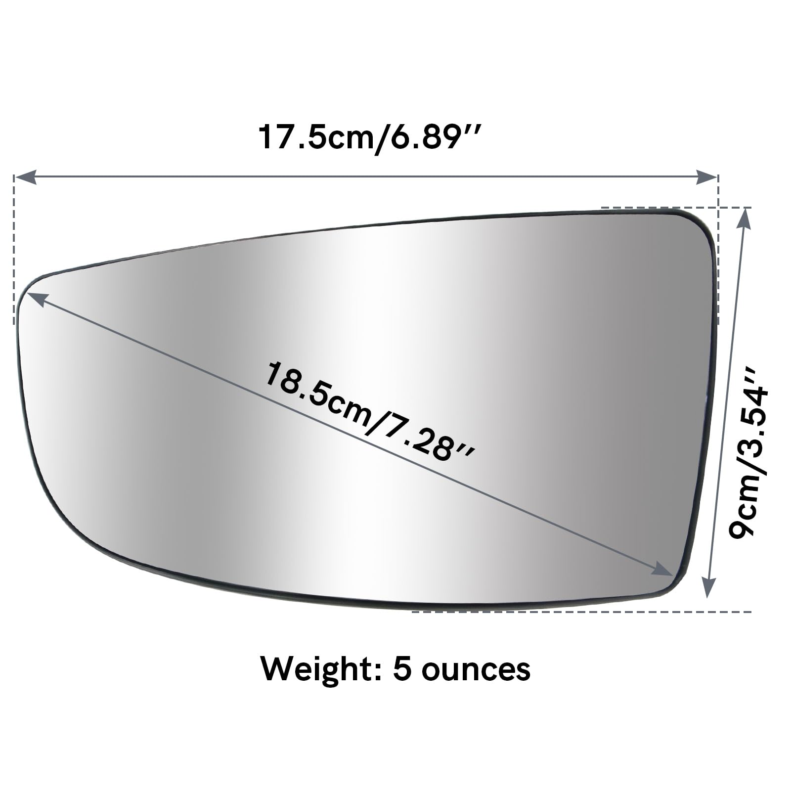 TOP-MAX left-side mirror glass improves daily visibility for Transit drivers.