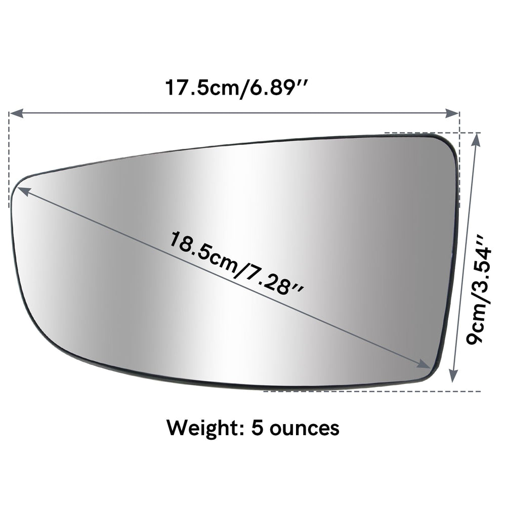 TOP-MAX left-side mirror glass improves daily visibility for Transit drivers.