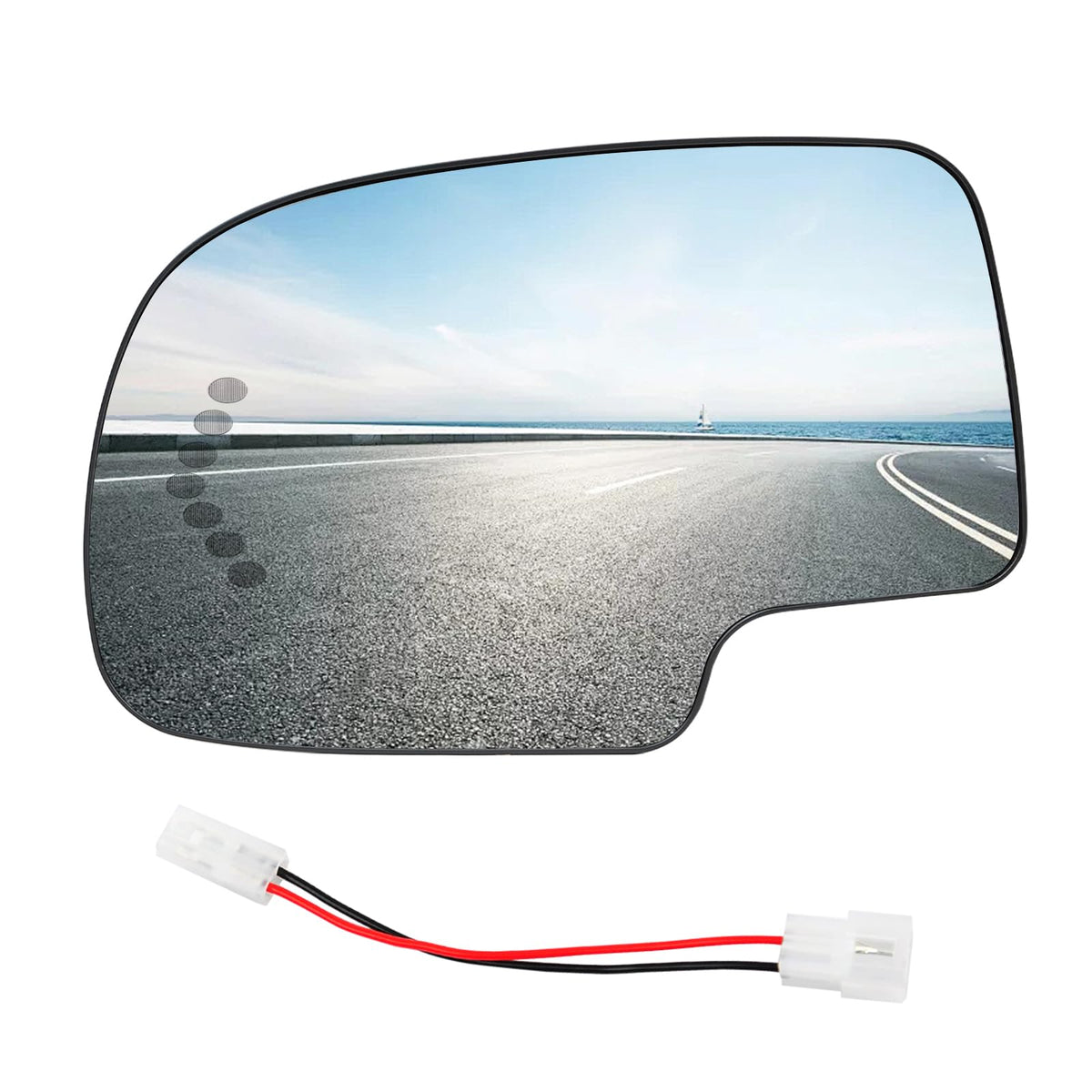 TOP-MAX driver side mirror glass for Silverado and Sierra with precise fit and reliable visibility
