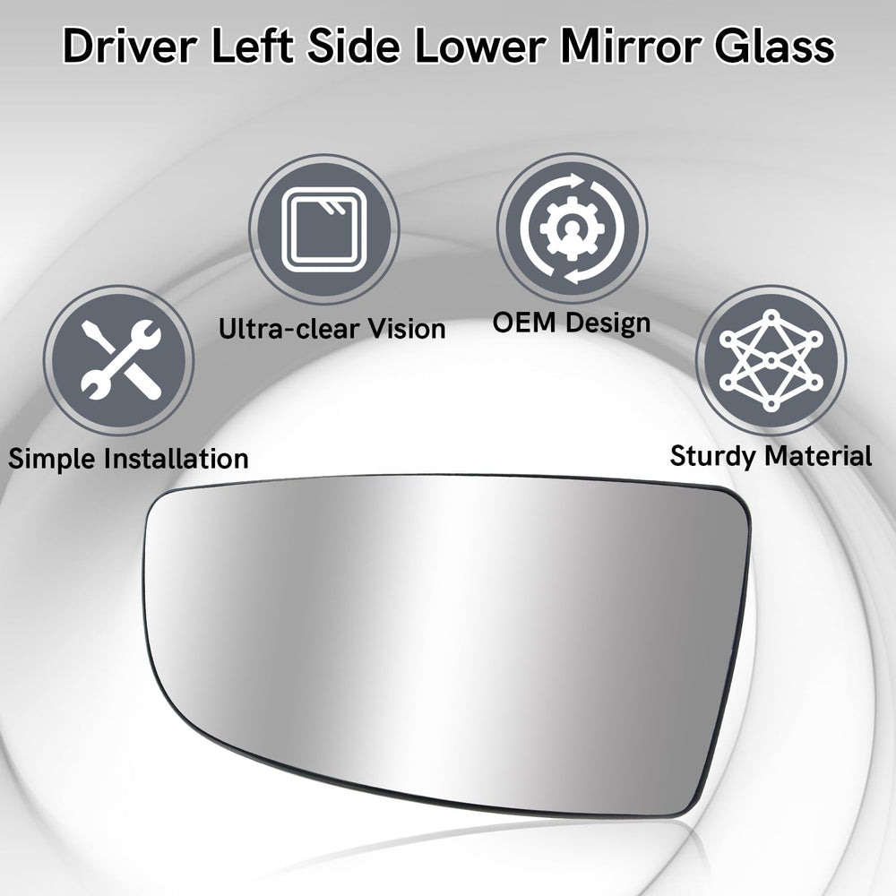 TOP-MAX driver-side mirror glass assembly enables quick, tool-free installation.
