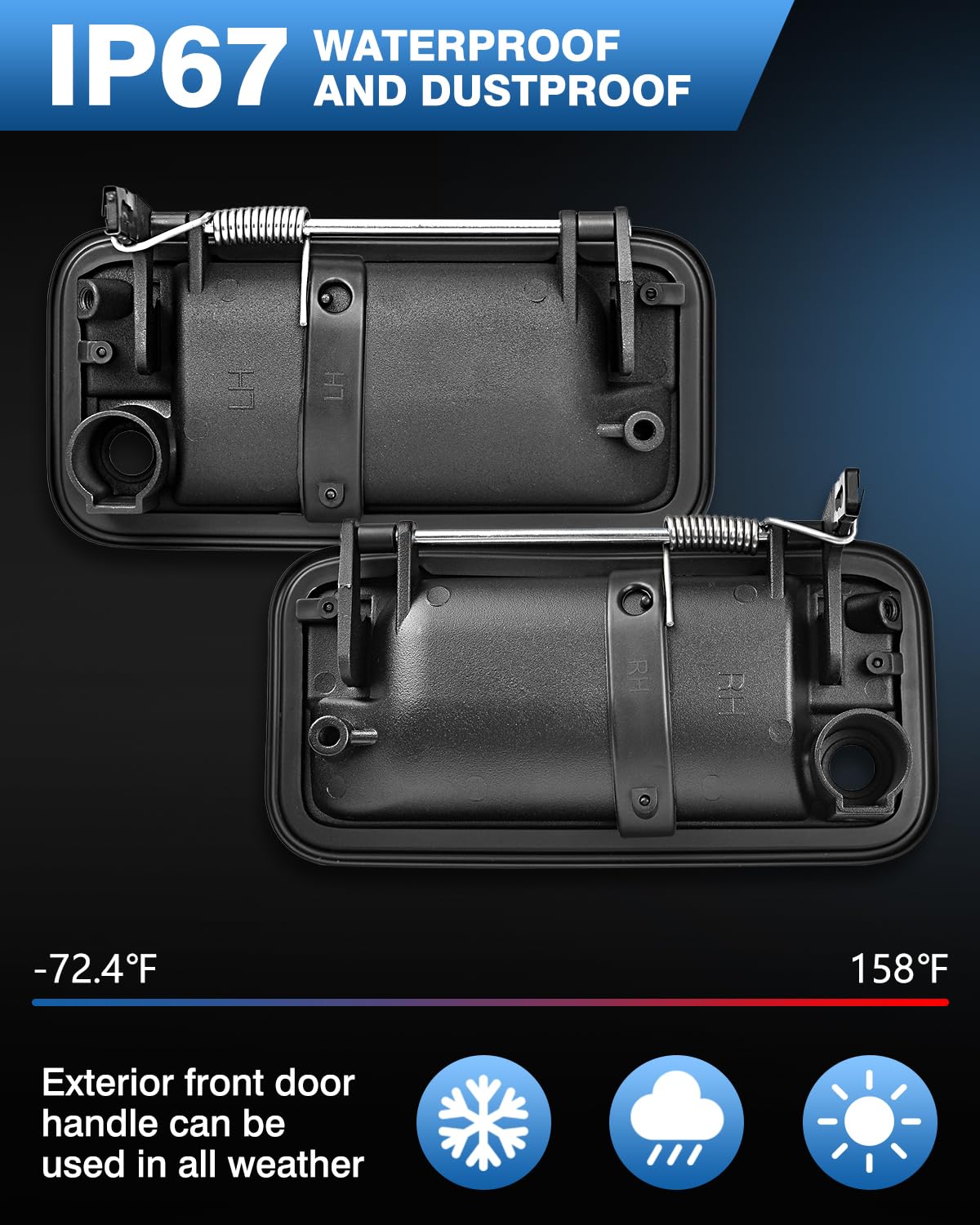 TOP-MAX exterior front door handle for Chevy K2500 ensures precise alignment.