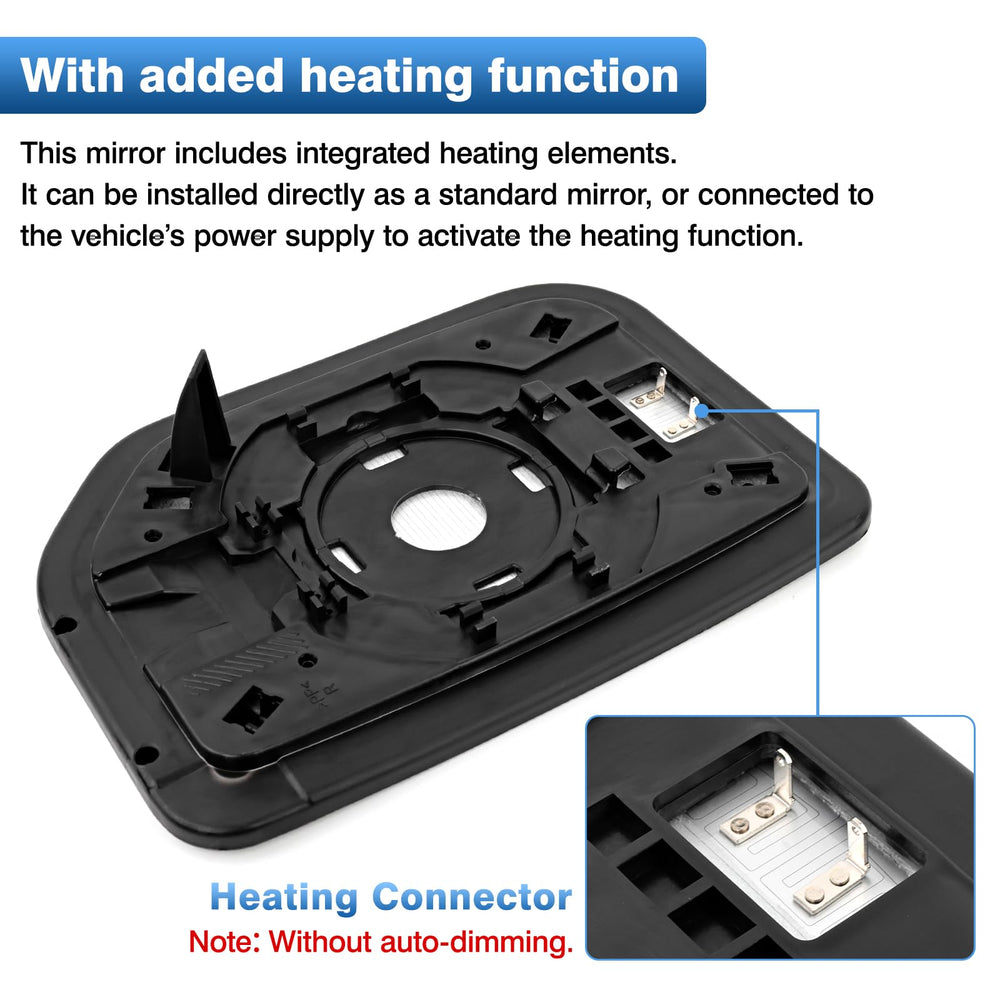 TOP-MAX heated mirror wiring may require modification for use.