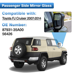 TOP-MAX right-side convex mirror widens your field of view.