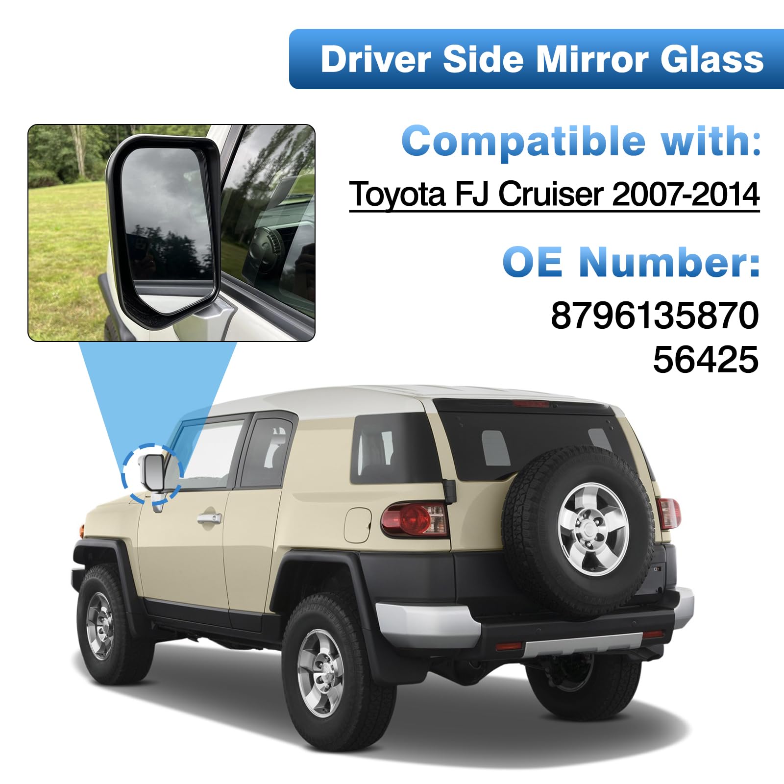 TOP-MAX heated convex mirror glass enhances rain and fog clearance.
