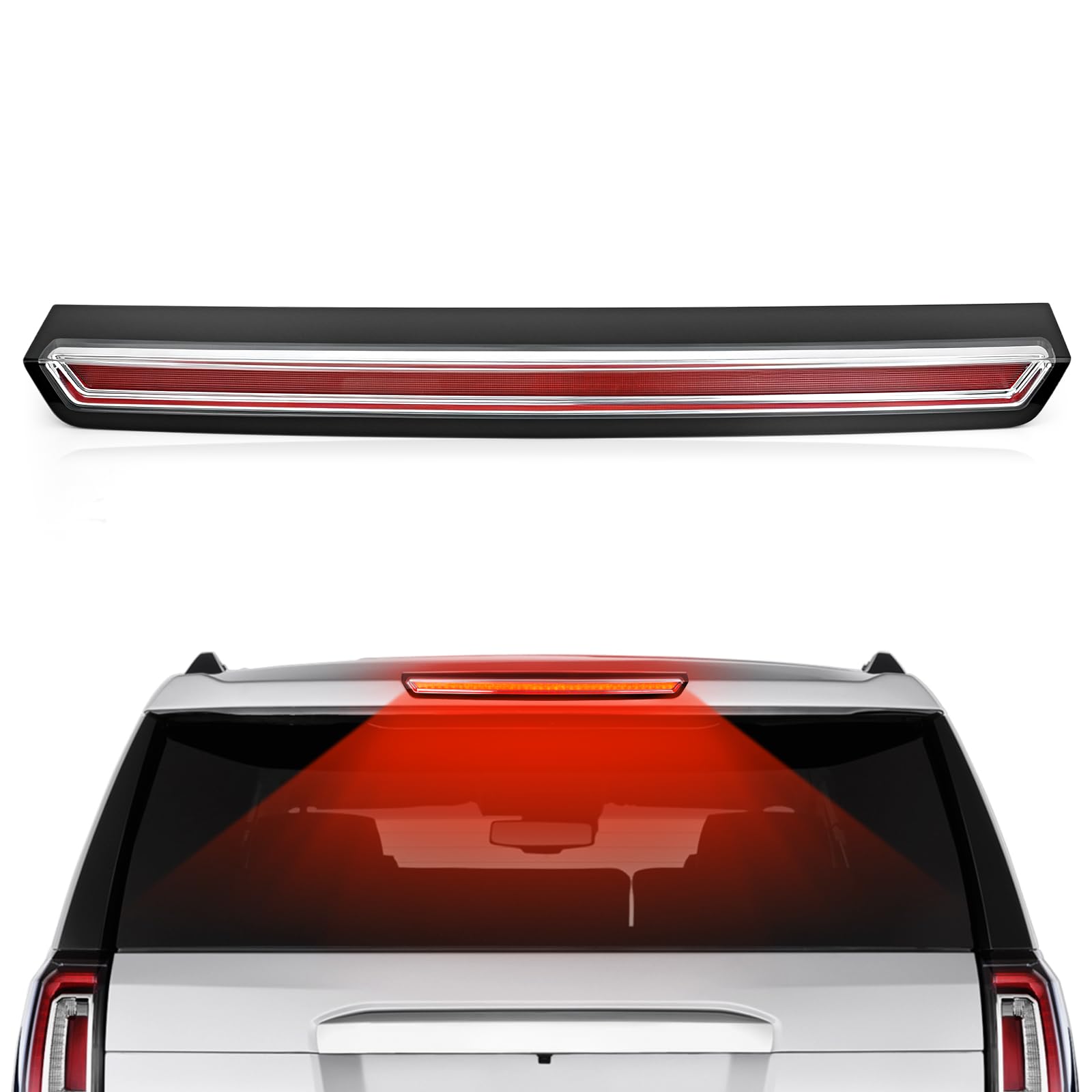 TOP-MAX LED high mount stop light for GMC Yukon; clear front view with enhanced visibility.