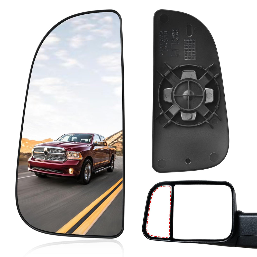 Top-Max Ram driver left side mirror glass for clear rear view