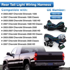 Top-Max tail light harness right side for Silverado ensures stable power and connections.