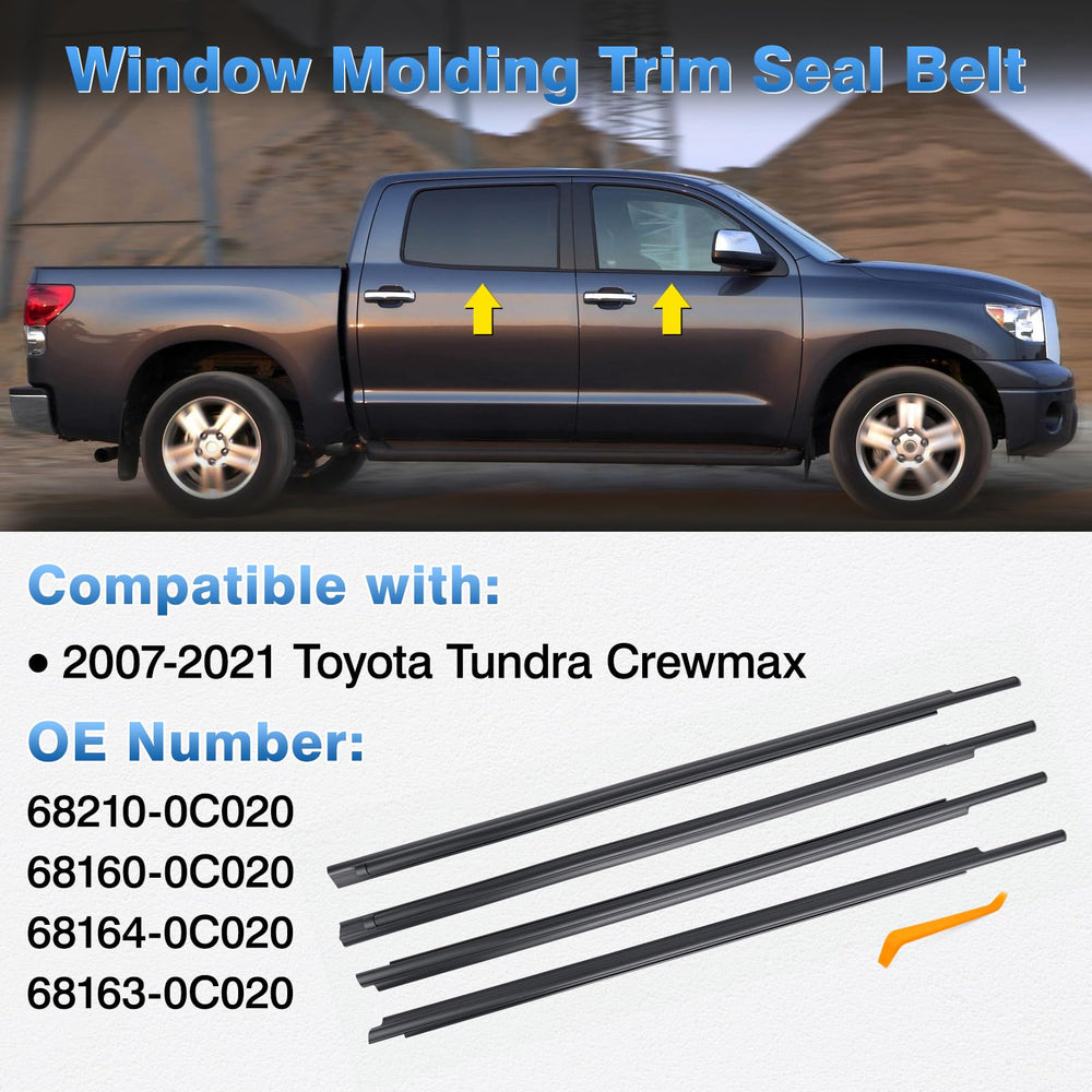 TOP-MAX front passenger window seal enhances wind resistance and cabin comfort.