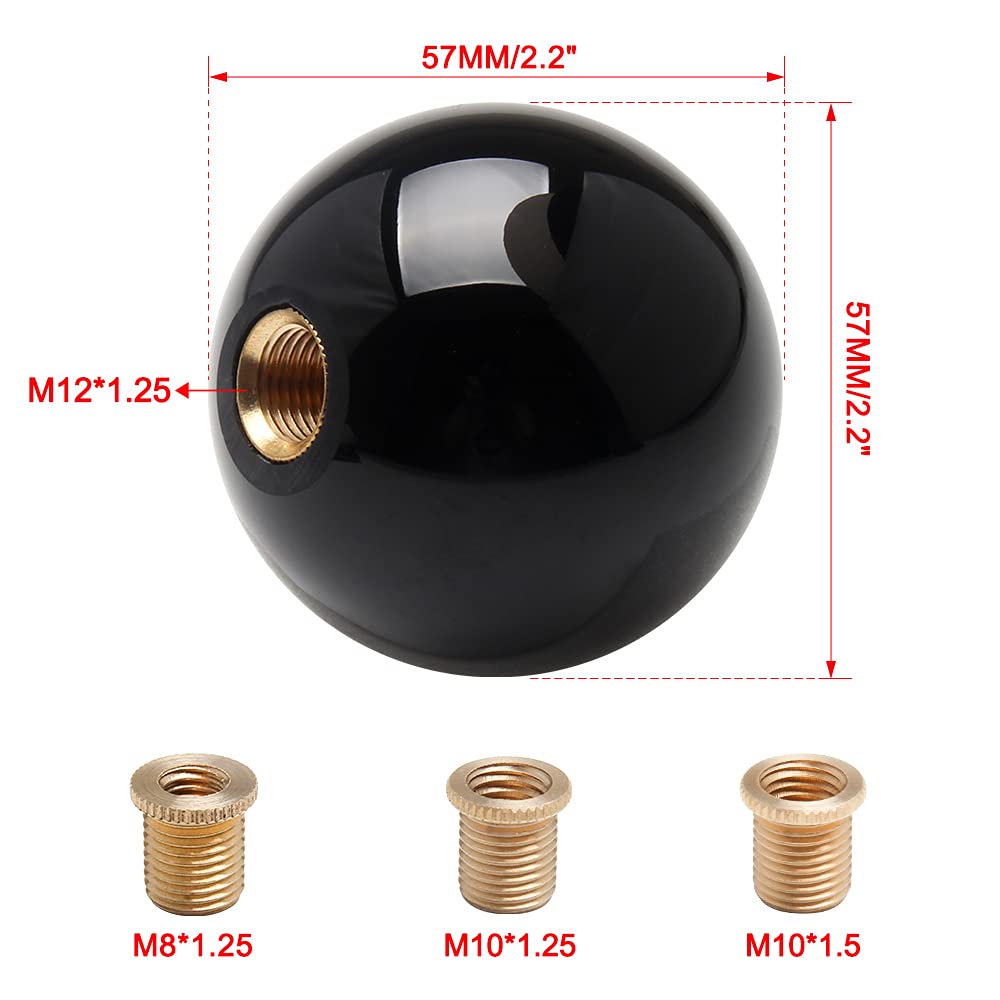 Top10 Racing acrylic round gear shift knob features smooth touch and durable finish