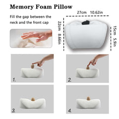 TOPABYTE neck pillow with adjustable straps secures easily to headrests.