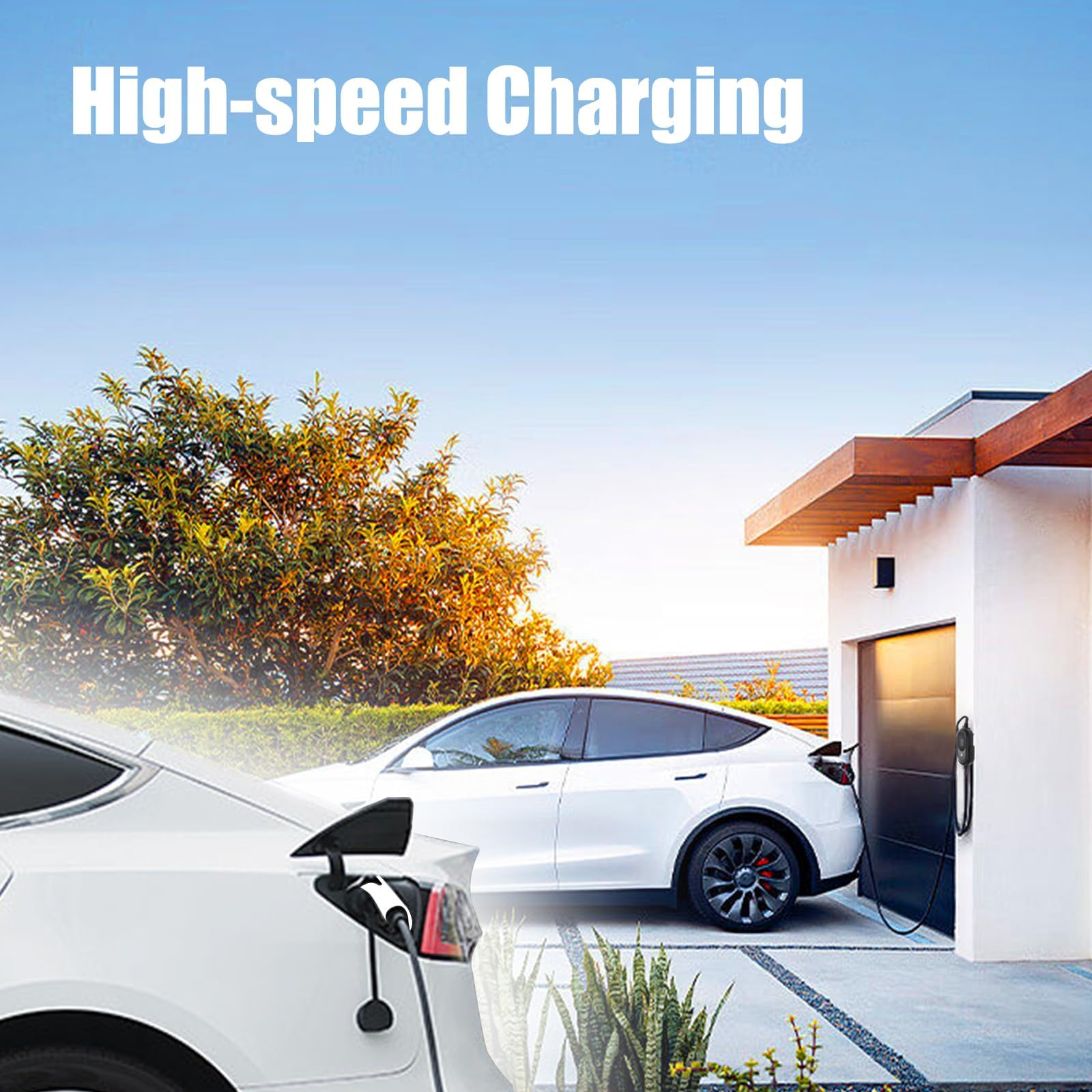 TopAutoGear Level 2 EV Charger with NEMA 14-50 plug.
