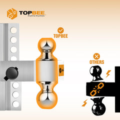 TopBee 2.5-inch receiver hitch compatible with standard trucks and trailers.