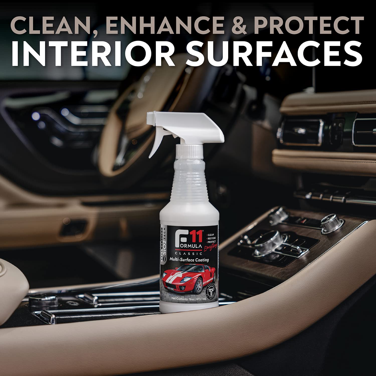 TopCoat F11 surface-coverage on a panel demonstrates broad protection.